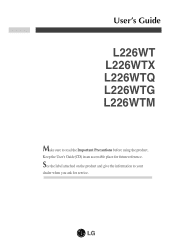 LG L226WTQ-SF Owner's Manual