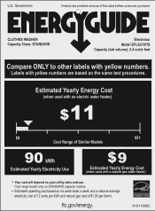 Electrolux EFLS210TIS Energy Guide English