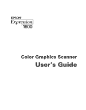 Epson Expression 1600 User Manual