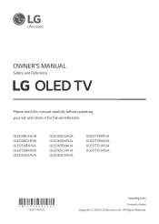 LG OLED65BXAUA Owners Manual