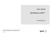 Motorola MOTOROLA XPRT User Guide
