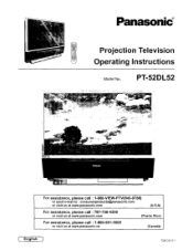 Panasonic 52DL52 Operating Instructions