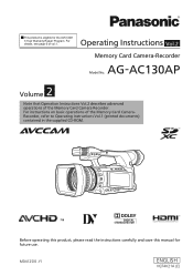 Panasonic AG-AC130A Operating Instructions Advanced