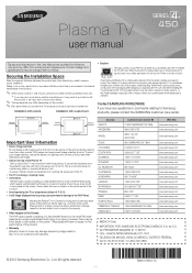 Samsung PL51E450A1F User Manual Ver.1.0 (English)