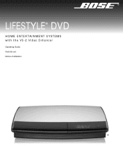 Bose Lifestyle 35 Series IV Operating guide