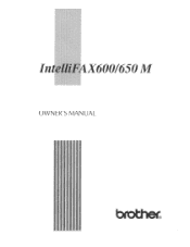 Brother International IntelliFax-600 Users Manual - English