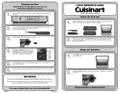 Cuisinart GR-6SP1 Quick Reference