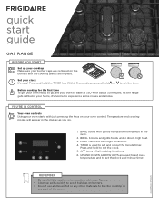 Frigidaire FCRG3051BS Quick Start Guide