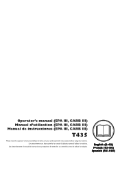 Husqvarna T435 Owners Manual