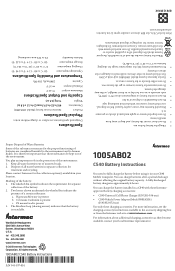 Intermec CS40 CS40 Battery (Model 1005AB02) Instructions