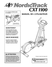 NordicTrack Cxt 1100 Elliptical French Manual