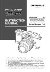 Olympus E-P1 E-P1 Instruction Manual (English)