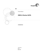 Seagate DB35.4 DB35.4 Series SATA Product Manual