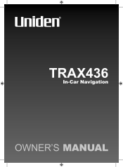 Uniden TRAX436 Owners Manual