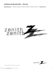 Zenith R40W46 Operation Guide