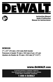Dewalt DCW220B Instruction Manual