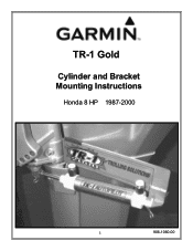 Garmin TR-1 Gold Marine Autopilot Cylinder and Bracket Mounting Instructions - Honda 8 HP 1987-2000