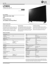 LG 42LF5800 Specification - English