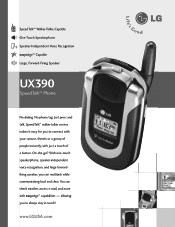 LG UX390 Data Sheet