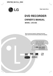 LG LRA850 Owners Manual