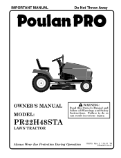 Poulan PR22H48STA User Manual