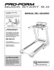 ProForm Quick Start 9.0 Treadmill Spanish Manual