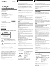 Sony DCC-L50B Operating Instructions