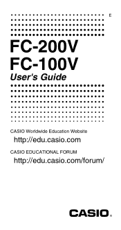 Casio FC-200V User Guide