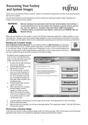 Fujitsu T2020 Recovery Manual
