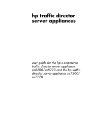 HP P4522A HP Traffic Director Server Appliances sa7200/sa7220 and 8200/sa8220 - User Guide