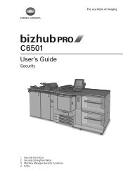 Konica Minolta bizhub PRO C6501/C6501P bizhub PRO C6501 Security User Guide