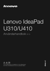 Lenovo IdeaPad U310 IdeaPad U310&U410 User Guide V1.0 (Swedish)