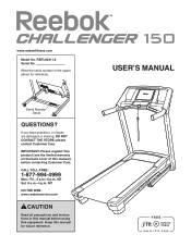 Reebok Challenger 150 Treadmill English Manual