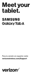 Samsung Galaxy Tab A 8.0 2018 Verizon Quick Start Guide