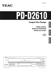 TEAC PD-D2610 PD-D2610 Manual