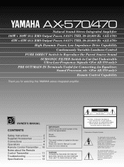 Yamaha AX-570 Owner's Manual
