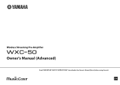 Yamaha WXC-50 WXC-50 Owner s Manual Advanced