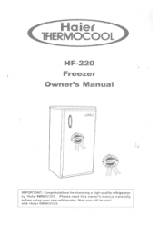 Haier HF-220 User Manual