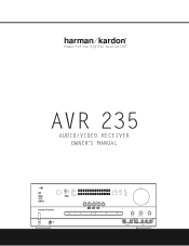 Harman Kardon AVR 235 Owners Manual