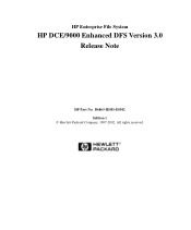 HP Visualize J7000 hp enterprise file system: release note for hp DCE/9000 enhanced DFS version 3.0 (b6863-ie001)