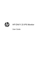 HP ENVY 23-inch Displays User Guide 1