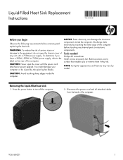 HP OMEN 880-100 Liquid-Filled Heat Sink Replacement Instructions