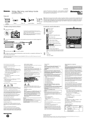 Lenovo B475e Laptop Safety, Warranty and Setup Guide - Lenovo B475e and B575e (for models manufactured before January 11, 2013)