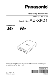 Panasonic AU-XPD1 Operating Instructions