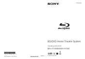 Sony BDVIS1000 Operating Instructions