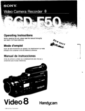 Sony CCD-F50 Users Guide