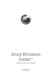 Sony Ericsson Cedar User Guide