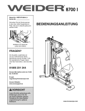 Weider 8700 I German Manual