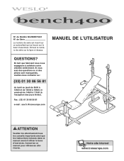 Weslo 400 Bench French Manual