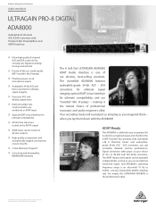 Behringer ADA8000 Product Information Document